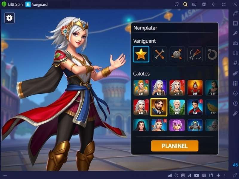 Elite Spin Vanguard character customization screen